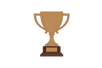 winner trophy outline